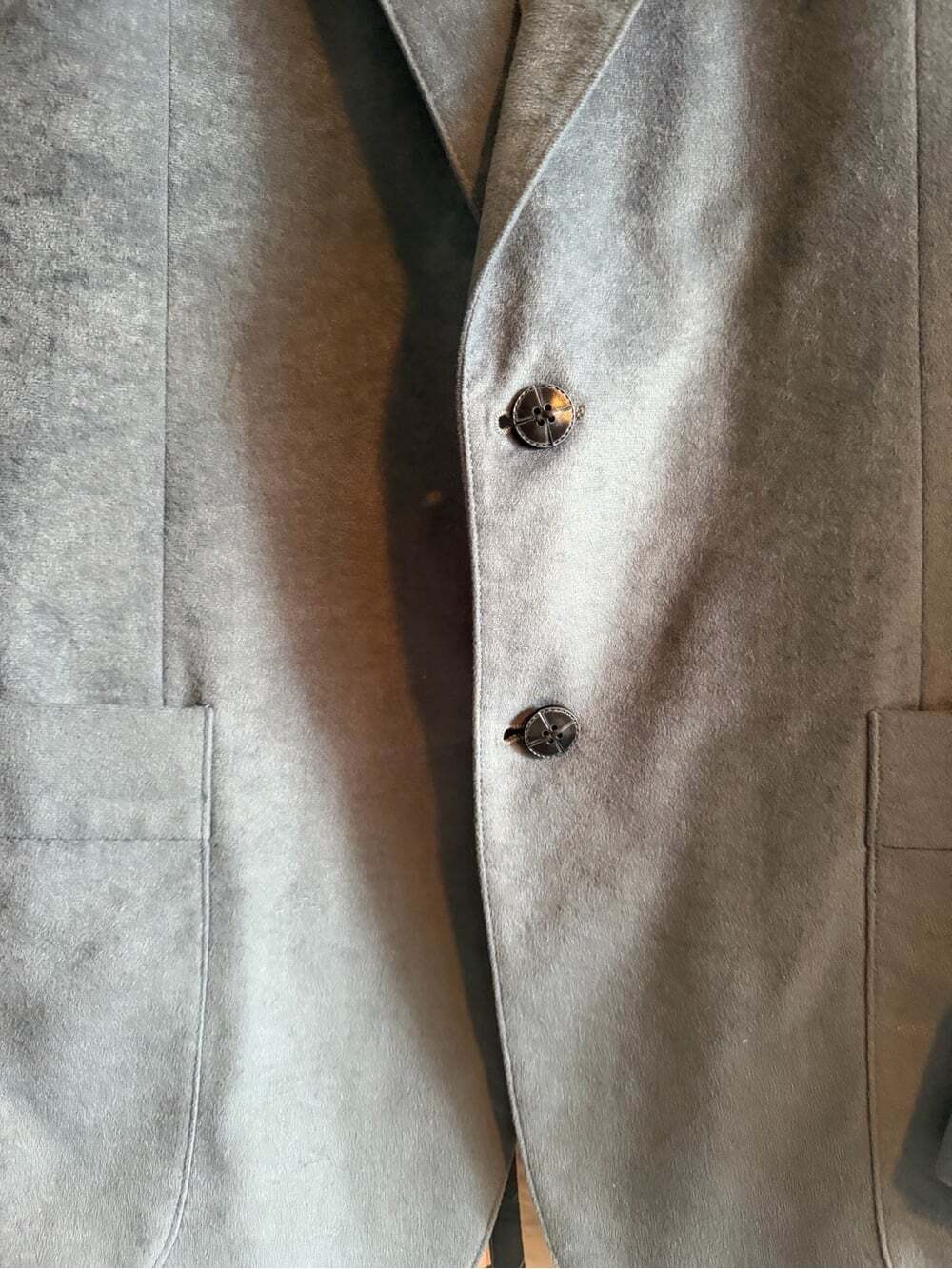 Vintage Sears Powder Blue Faux Suede Blazer 42 - Picture 4 of 13